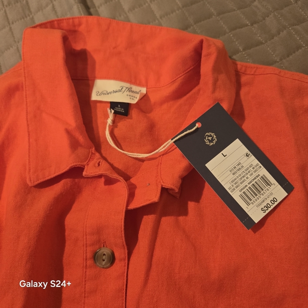 Universal Thread Red-orange Romper - Picture 3 of 3